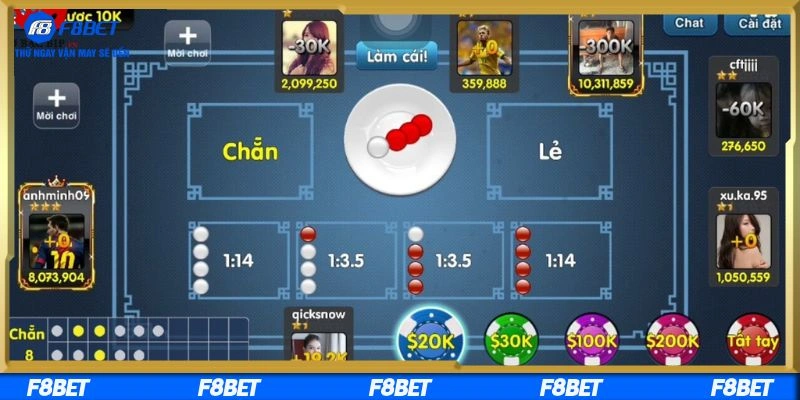 Cùng nền tảng chơi xóc đĩa mini game